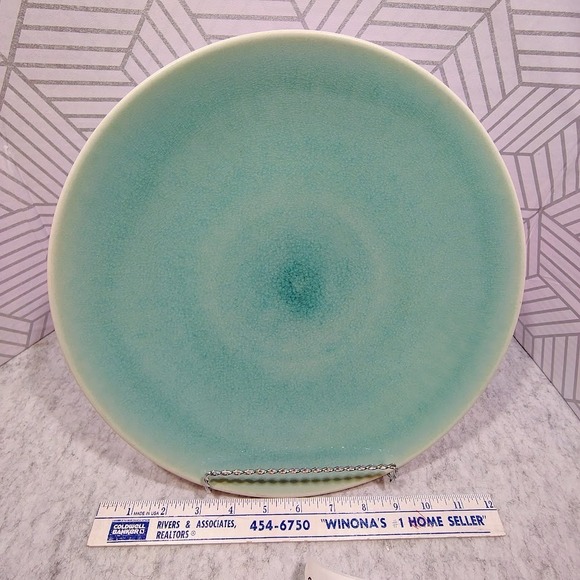 Jars Other - Jars France Tourron XL Chop Plate Platter 12.2" Green Crackle Glaze